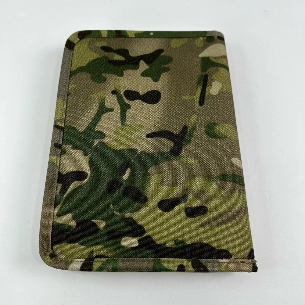 Kosibate Padfolio Ring Binder Green Tan Camouflage Takes 6-Hole A5 Size refills